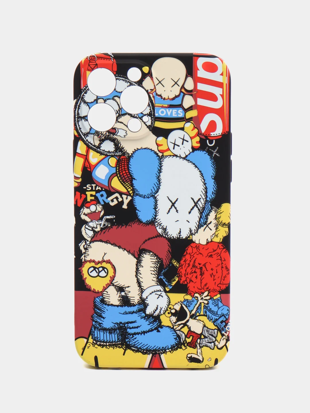 Бордовый чехол Kaws для iPhone 13 Pro Max