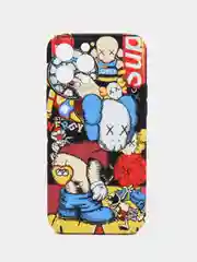 Бордовый чехол Kaws для iPhone 13 Pro Max