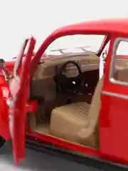 Красный металлическая машинка 1967 Volkswagen Classical Beetle (Жук) KT7002D, 1:24