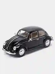 Черный металлическая машинка 1967 Volkswagen Classical Beetle (Жук) KT7002D, 1:24