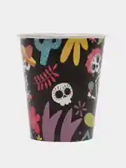 Черный стакан бумажный на хэллоуин Halloween party, 250 мл, 6 шт
