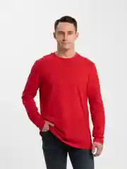 Красный лонгслив мужской