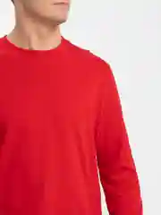 Красный лонгслив мужской