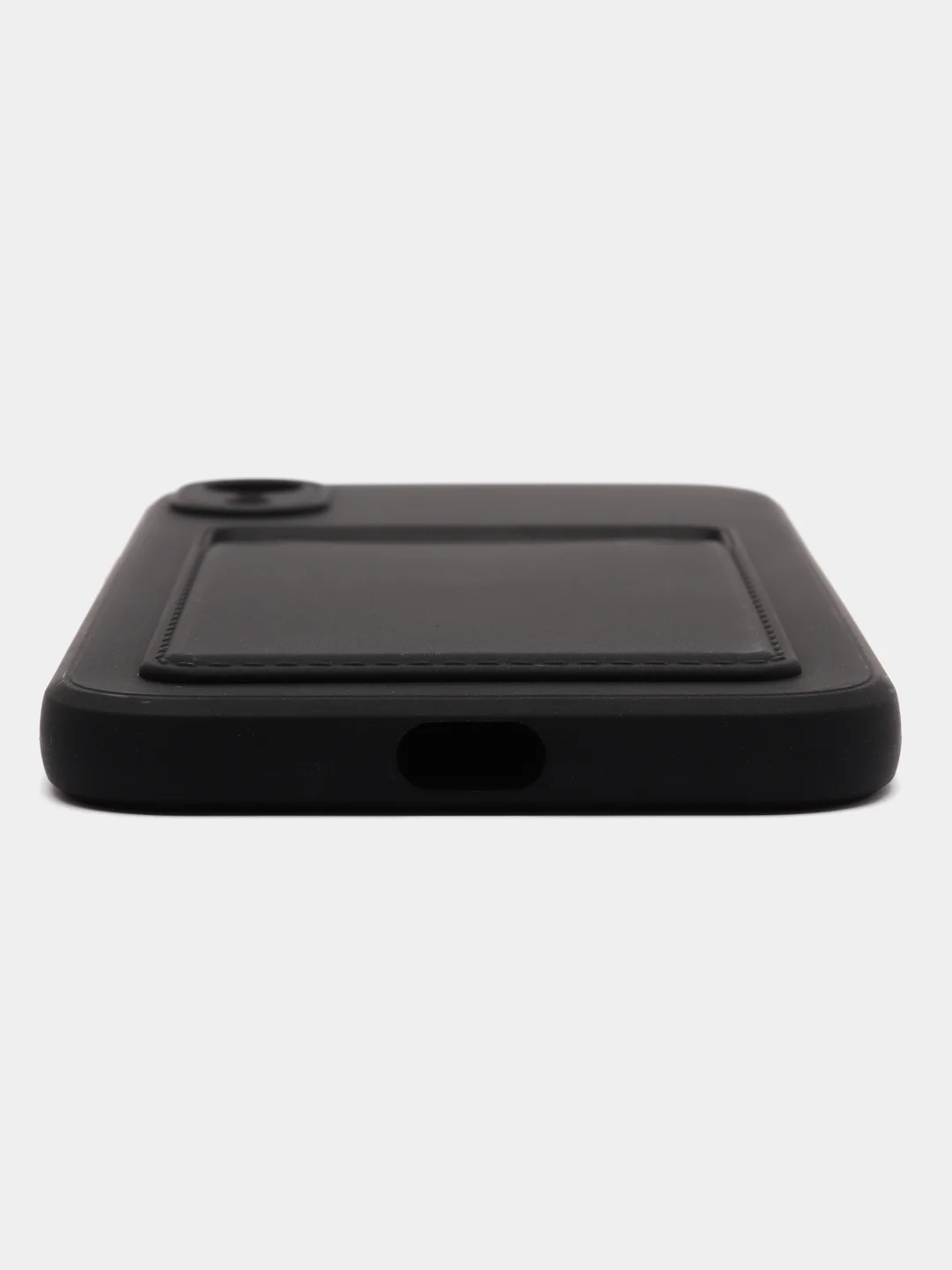 Черный чехол с карманом для карт iPhone XR, 11, 12Pro, 13Pro, цветной силикон