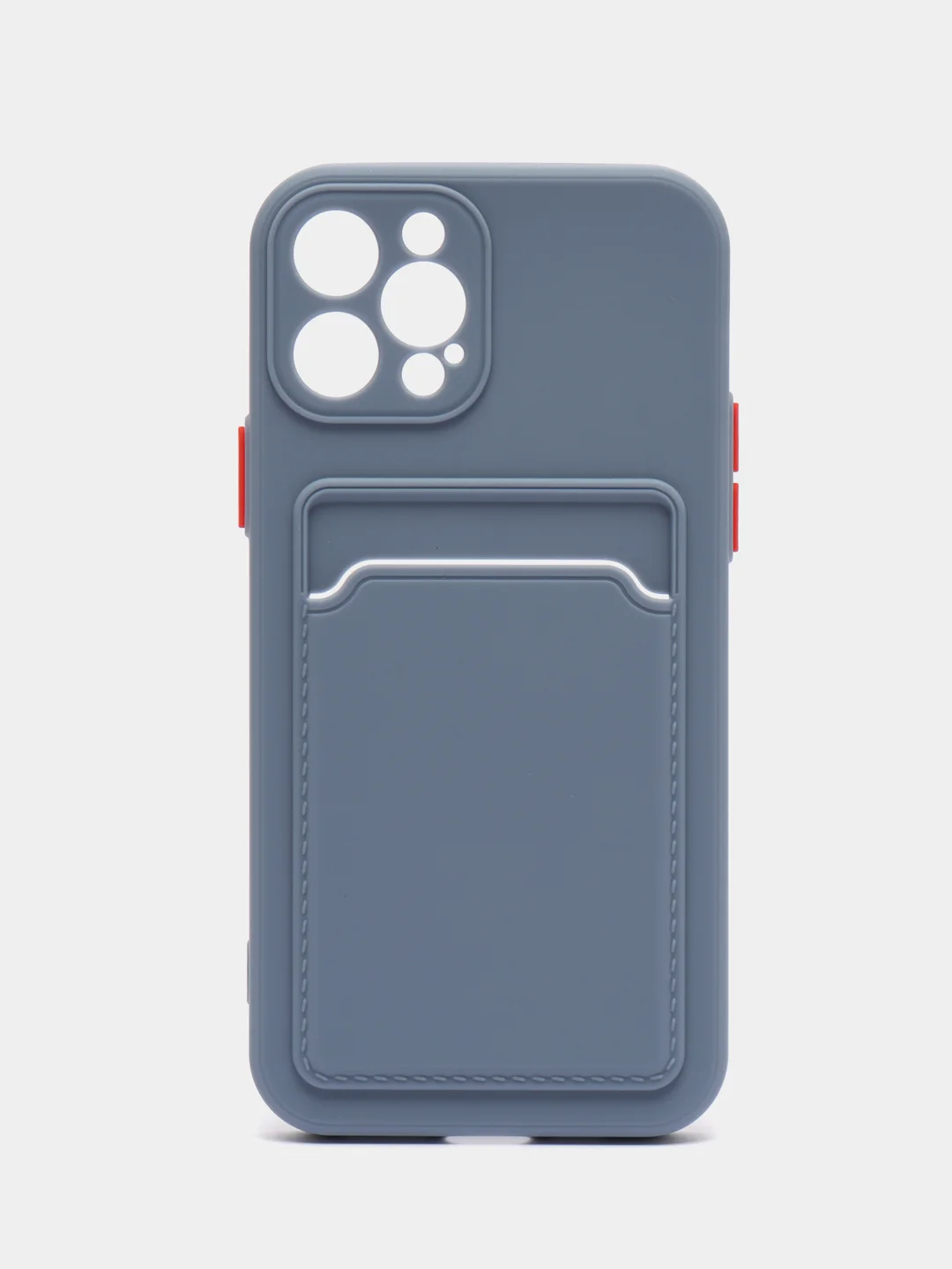 Морской чехол с карманом для карт iPhone XR, 11, 12Pro, 13Pro, цветной силикон