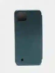 Зеленый чехол книжка Realme C20 2021 / C11 2021 кредитница, трансформер подставка