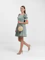 Черный сумка женская летняя, джутовая