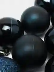 Темно-синий набор ёлочных игрушек, 12 штук, 5 см