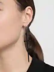 Черный серьги "Мечи"