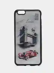 Красный силиконовый чехол iPhone 6 Plus с рисунком галография