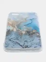 Голубой силиконовый чехол на Honor 10 / Хонор 10 прозрачный, с рисунком, защита камеры