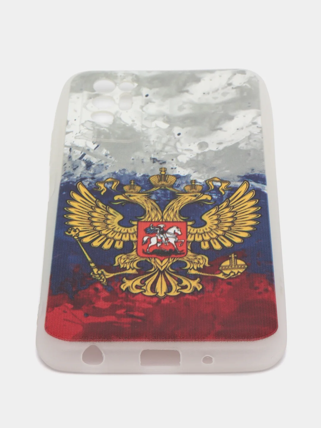 Синий силиконовый чехол на Tecno Pova 2 / Текно Пова 2 прозрачный, с рисунком, защита камеры