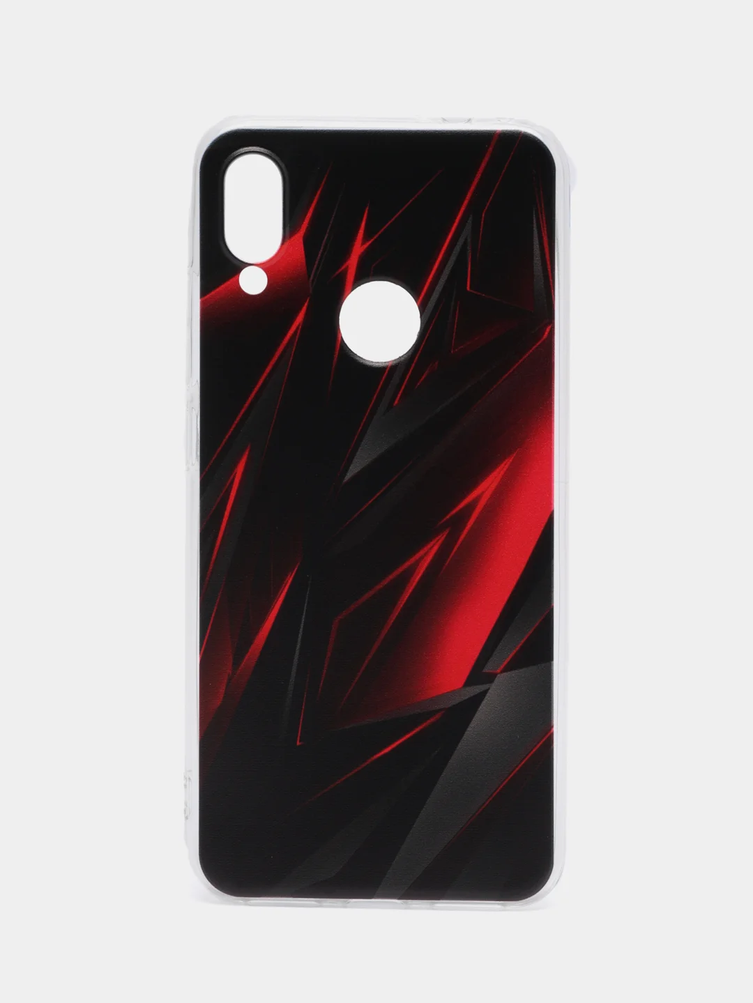 Красный силиконовый чехол на Xiaomi Redmi Note 7 / Сяоми Редми Нот 7 прозрачный, с рисунком