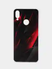 Красный силиконовый чехол на Xiaomi Redmi Note 7 / Сяоми Редми Нот 7 прозрачный, с рисунком