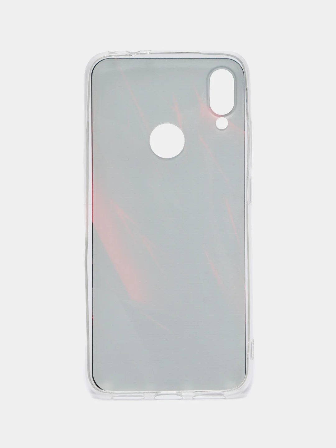 Красный силиконовый чехол на Xiaomi Redmi Note 7 / Сяоми Редми Нот 7 прозрачный, с рисунком