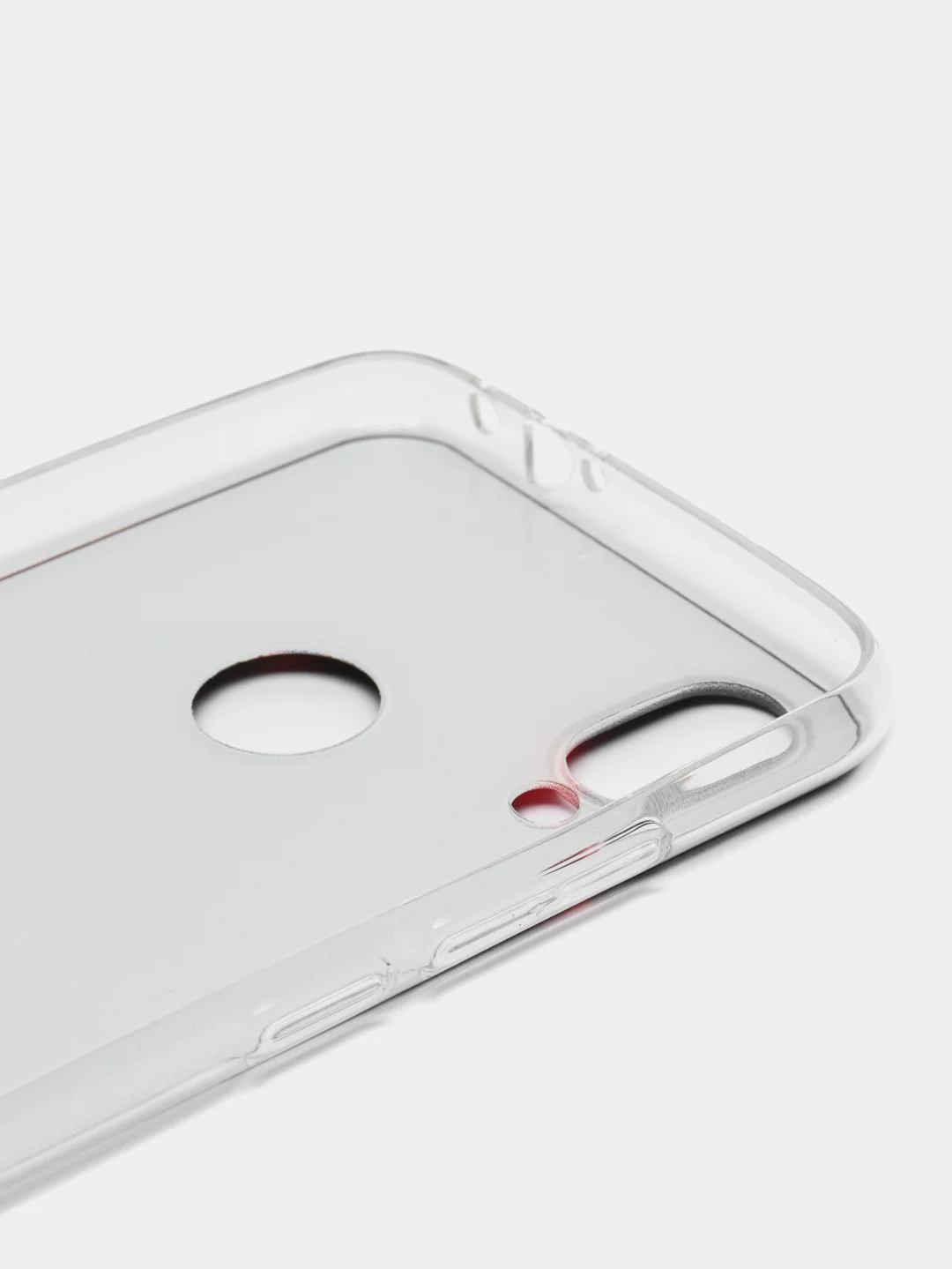 Красный силиконовый чехол на Xiaomi Redmi Note 7 / Сяоми Редми Нот 7 прозрачный, с рисунком