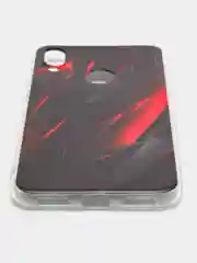 Красный силиконовый чехол на Xiaomi Redmi Note 7 / Сяоми Редми Нот 7 прозрачный, с рисунком