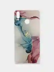 Ледяной силиконовый чехол на Honor 8X / Хонор 8Х прозрачный, с рисунком, защита камеры
