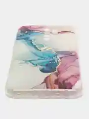 Ледяной силиконовый чехол на Xiaomi Redmi 9 / Сяоми Редми 9 прозрачный, с рисунком, защита камеры