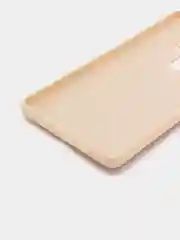 Бежевый силиконовый чехол с кожаной вставкой на Xiaomi Mi Mix 2