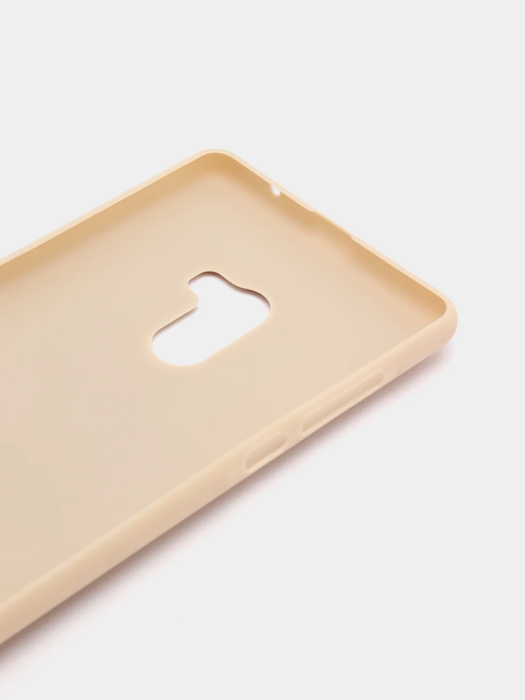 Бежевый силиконовый чехол с кожаной вставкой на Xiaomi Mi Mix 2