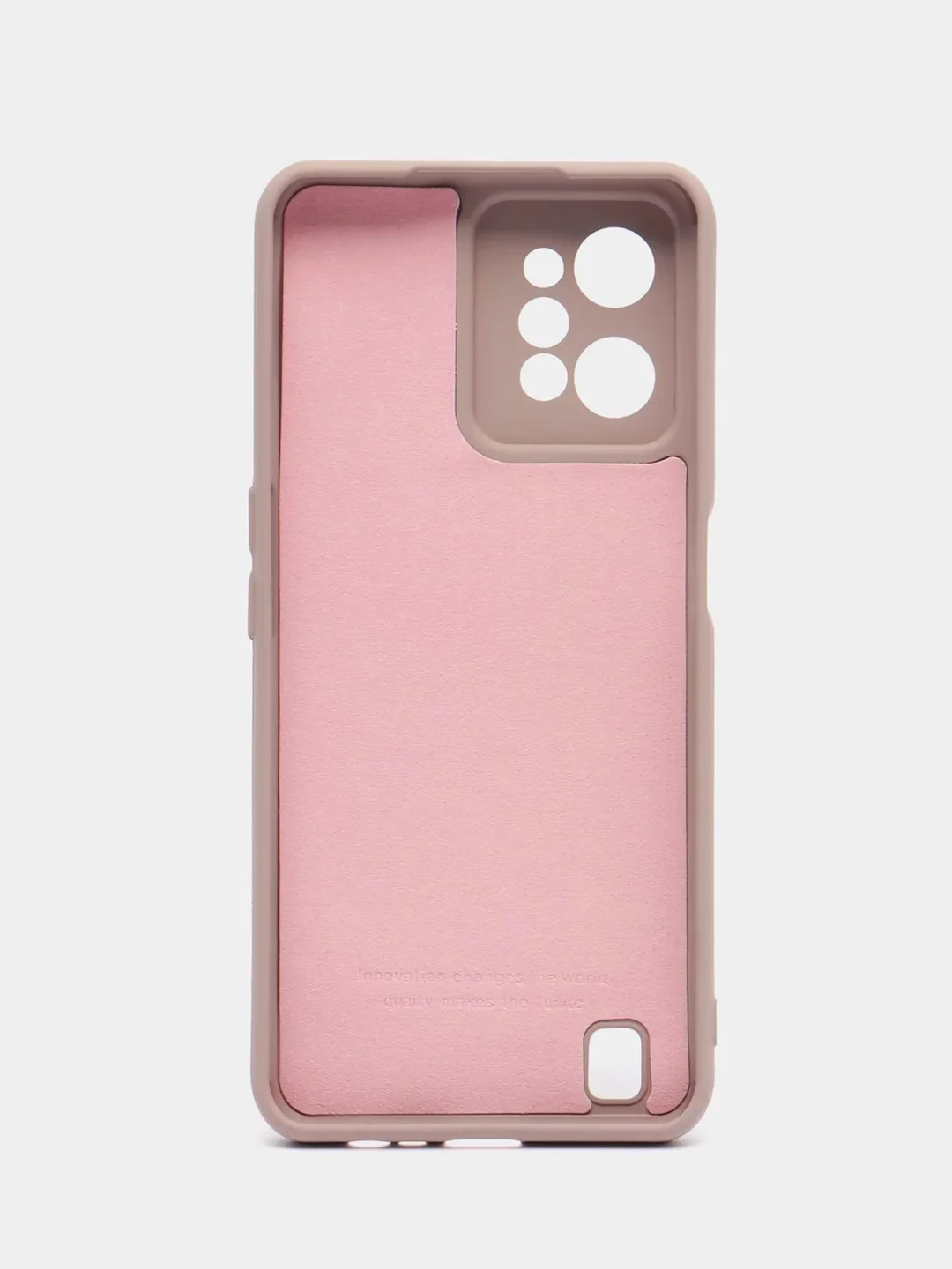 Бежевый меланж чехол Silicone Cover для Realme C31 / Реалми С30 силиконовый