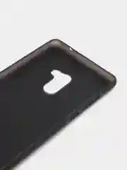 Серый силиконовый чехол с кожаной вставкой на Xiaomi Mi Mix 2