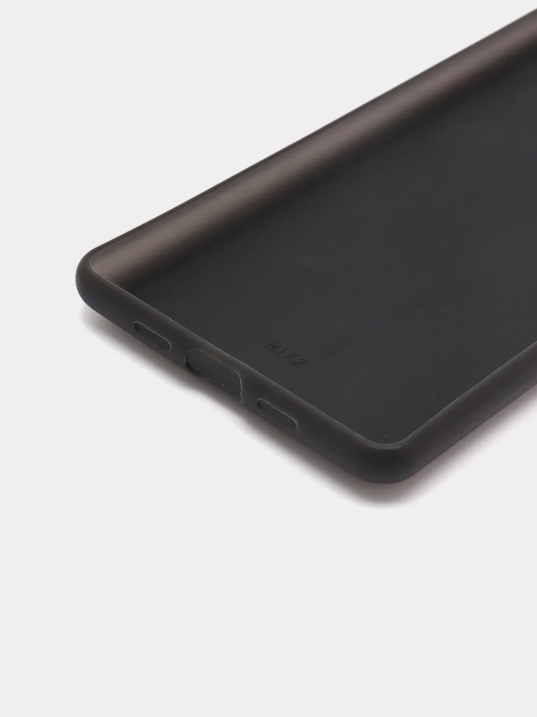 Серый силиконовый чехол с кожаной вставкой на Xiaomi Mi Mix 2