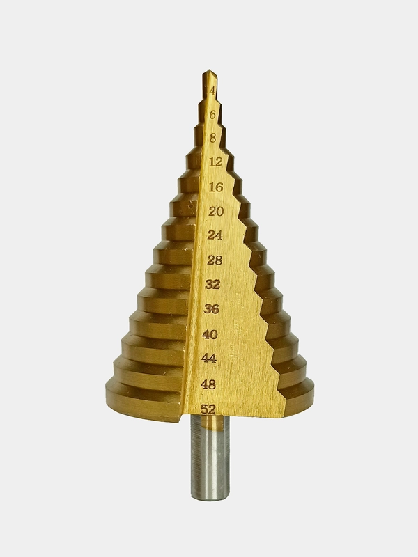 Сверло по металлу Vertextools, ступенчатое, 4 х 52, шаг 4 мм