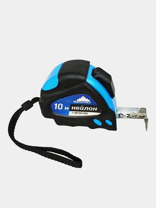 Измерительная рулетка VertexTools, строительная, с автостопом и магнитом, 10 м х 25 мм