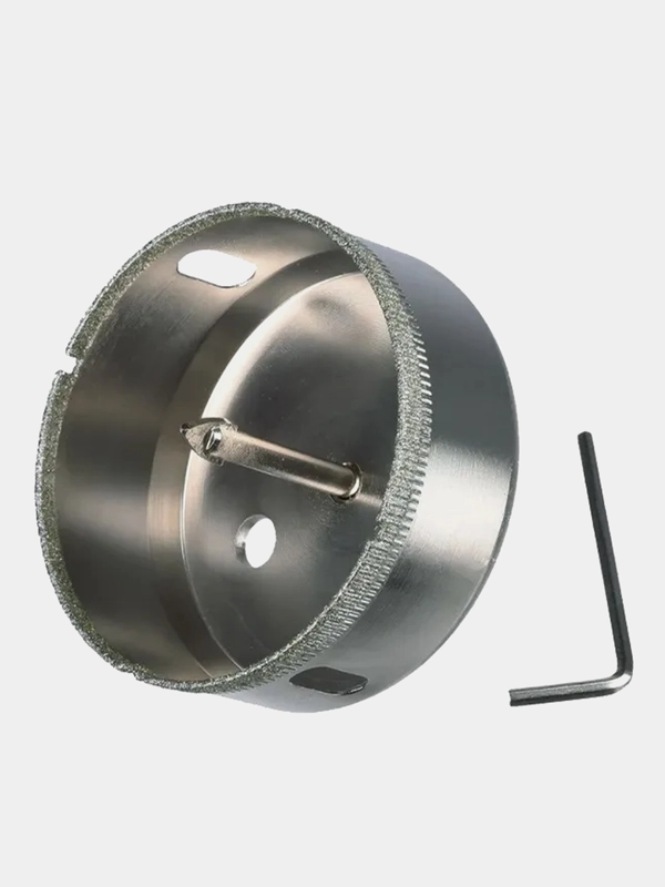 Коронка по стеклу и керамике VertexTools 68 х 55, с центрирующим сверлом CRv