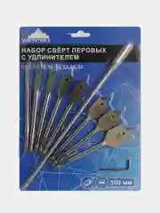 Набор перьевых сверл по дереву VertexTools, с удлинителем, 8 шт