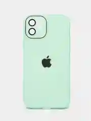 Салатовый чехол для iPhone 11, 12 Pro, 13 Pro, стеклянный, силиконовый, с защитой линзы камеры