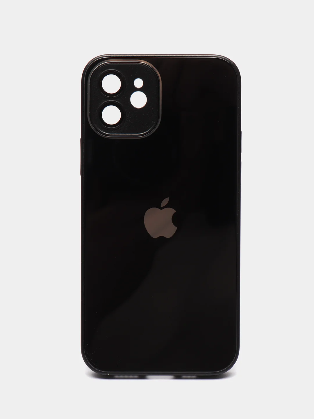 Черный чехол для iPhone 11, 12 Pro, 13 Pro, стеклянный, силиконовый, с защитой линзы камеры