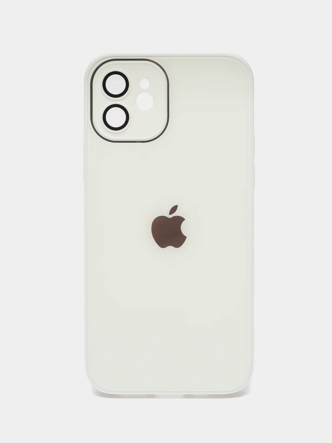 Белый чехол для iPhone 11, 12 Pro, 13 Pro, стеклянный, силиконовый, с защитой линзы камеры