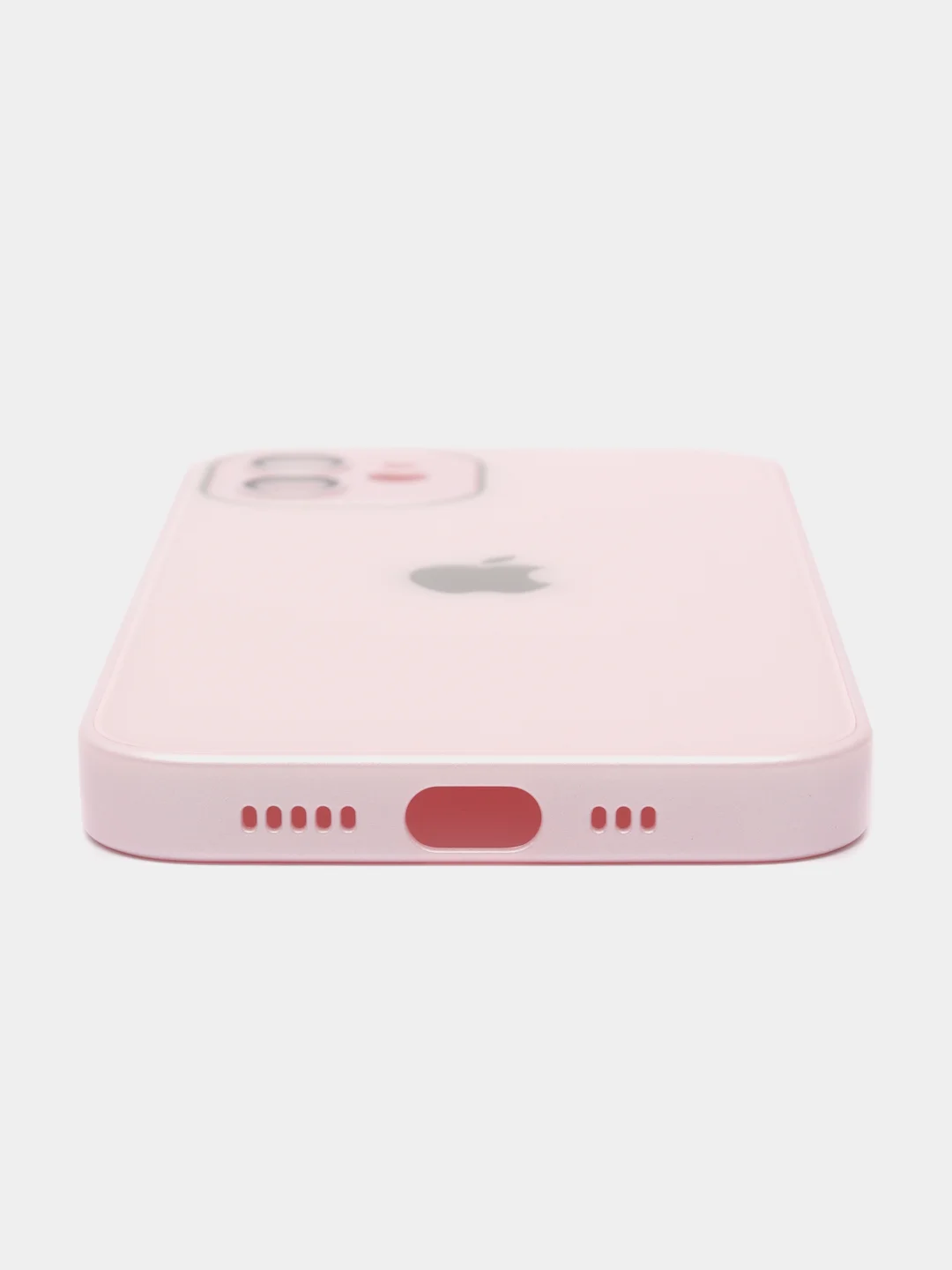 Розовый чехол для iPhone 11, 12 Pro, 13 Pro, стеклянный, силиконовый, с защитой линзы камеры