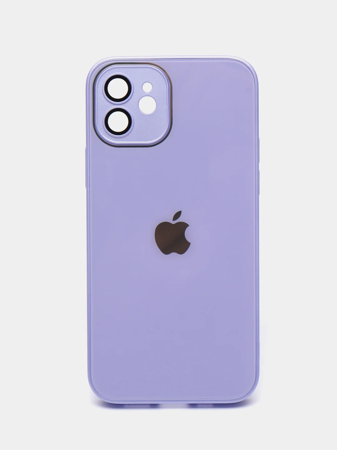 Лавандовый чехол для iPhone 11, 12 Pro, 13 Pro, стеклянный, силиконовый, с защитой линзы камеры