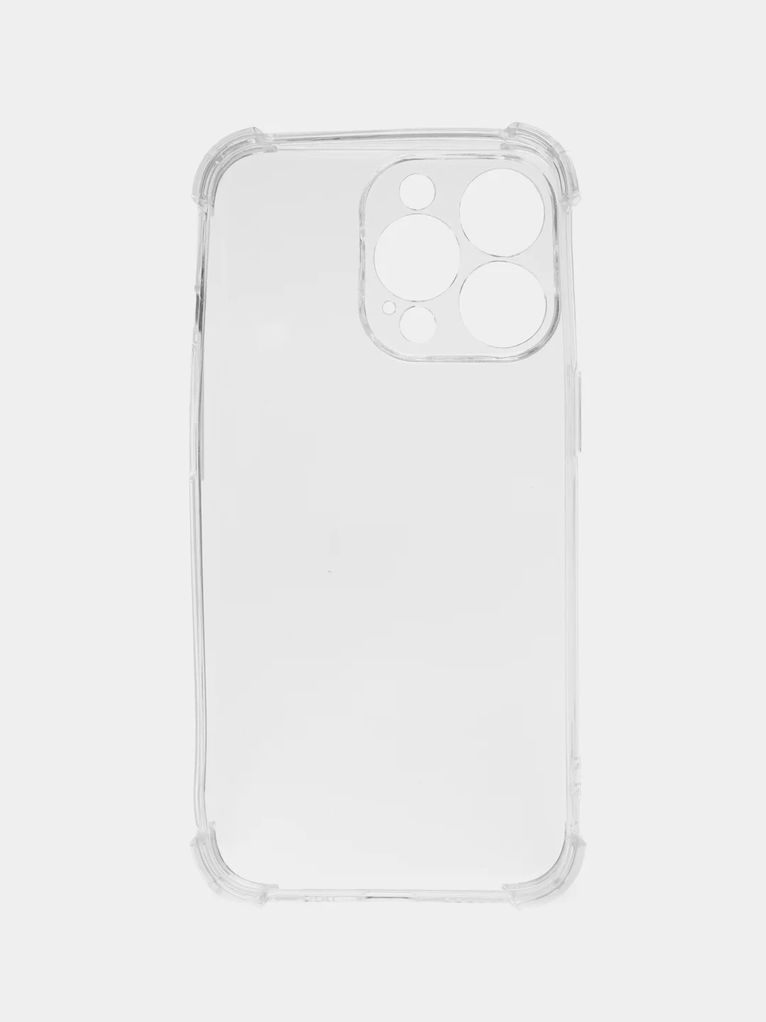 Чехол на iPhone 13, 13 Pro Max, усиленные углы, защита вокруг камер, прозрачный, силикон