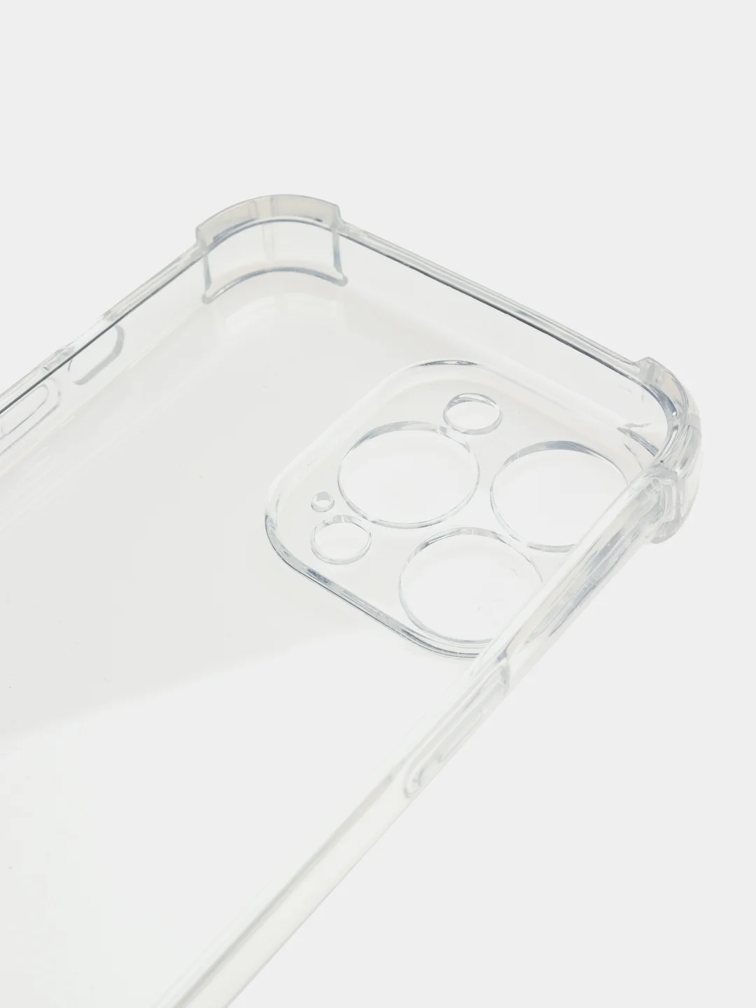 Чехол на iPhone 13, 13 Pro Max, усиленные углы, защита вокруг камер, прозрачный, силикон