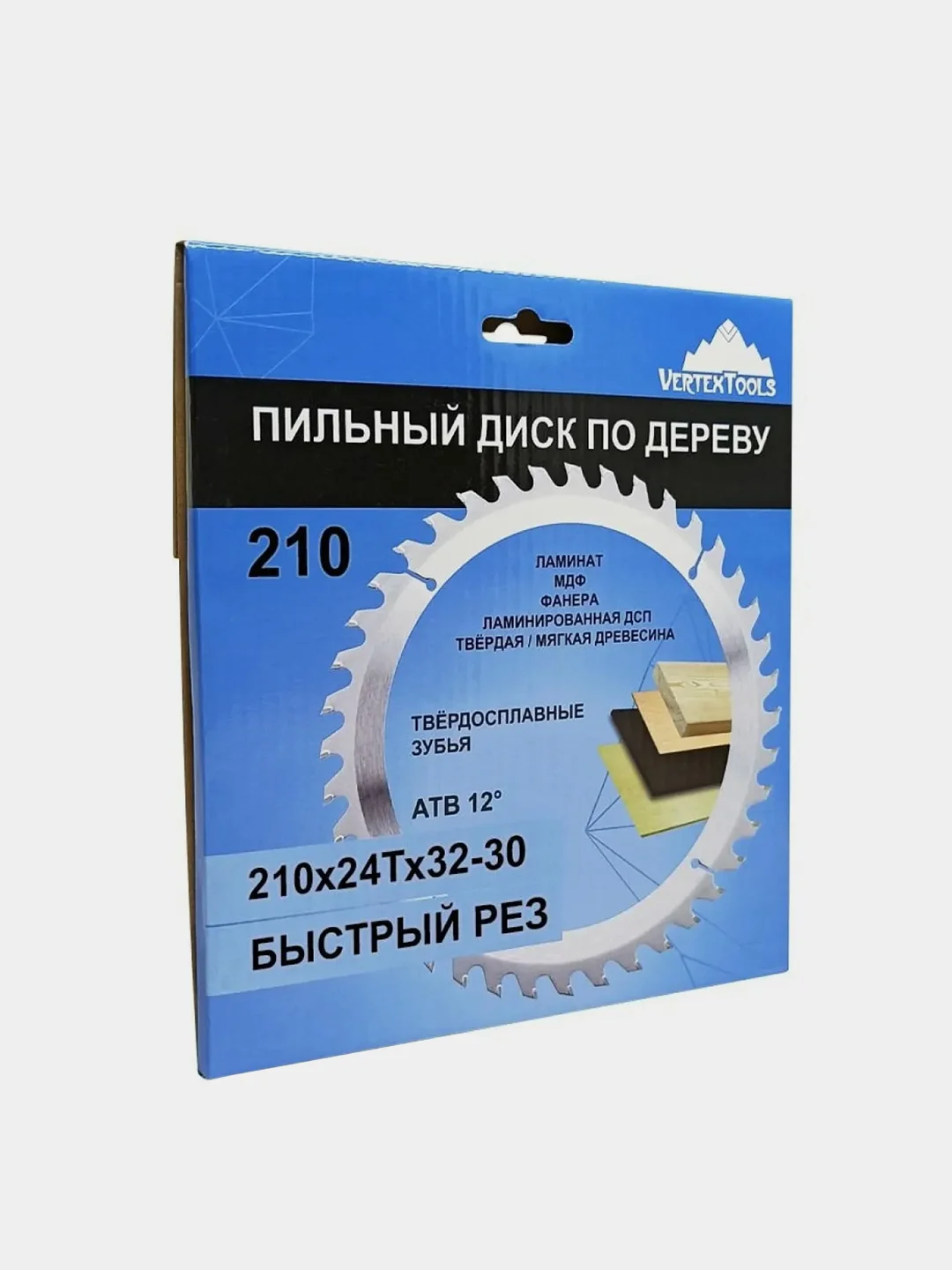 Пильный диск по дереву VertexTools, 210 х 32-30 мм, 24 зуба