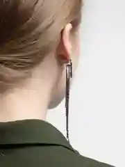 Серый металлик серьги длинные висячие вечерние серебро бижутерия