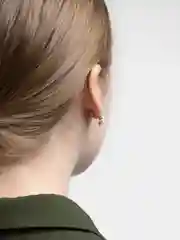 Сережки под золото с жемчугом