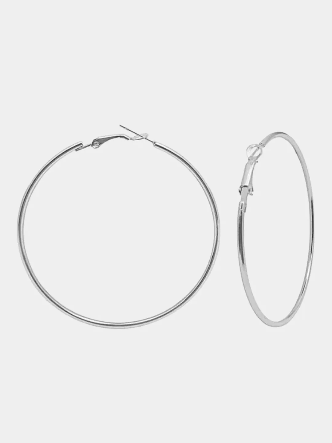 Серебряный серьги-кольца "Конго", 12 диаметров