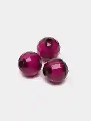 Пурпурный бусины, круглые, акриловые, граненые, 50 штук