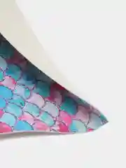 Голубой кожзам "Чешуя", 20*33 см