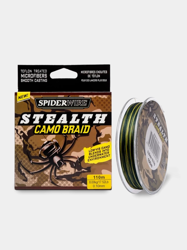 Плетеный шнур для рыбалки SPIDER WIRE Stealth camo braid, 110 м