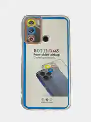 Плотный чехол для Infinix Hot 12i, с защитой камеры, силикон, прозрачный