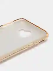 Голубой силиконовый чехол-накладка с блестками на Samsung J4