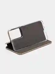 Золотой чехол книжка Samsung Galaxy S21 Ultra, Самсунг Галакси С21 Ультра