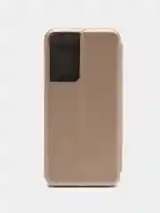 Золотой чехол книжка Samsung Galaxy S21 Ultra, Самсунг Галакси С21 Ультра